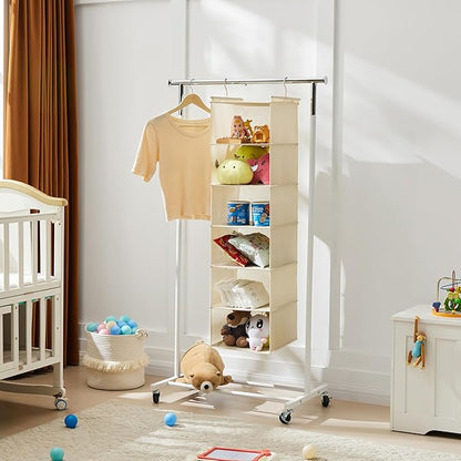 MAX Houser 6 Tier Shelf Hanging Closet Organizer, Cloth Hanging Shelf