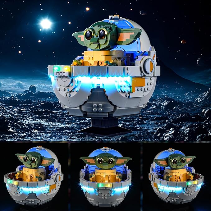 YEABRICKS LED Light for 75403 Star Wars Grogu with Hover Pram Building Blocks Model (Building Set NOT Included)