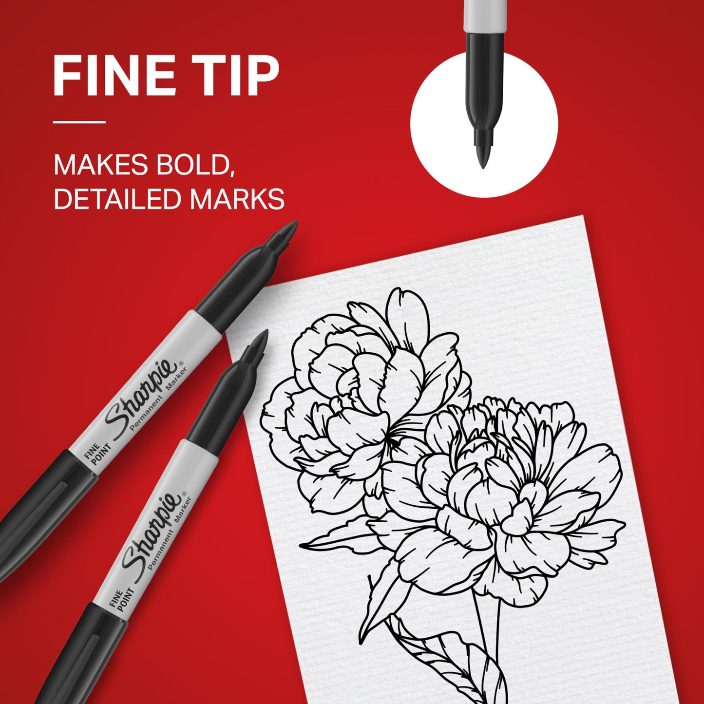 Sharpie Permanent Markers, Fine Tip, Black, 40 Count - Office Supplies, Quick Drying, Fade Resistant, For Wood, Plastic, Paper, Metal, And More