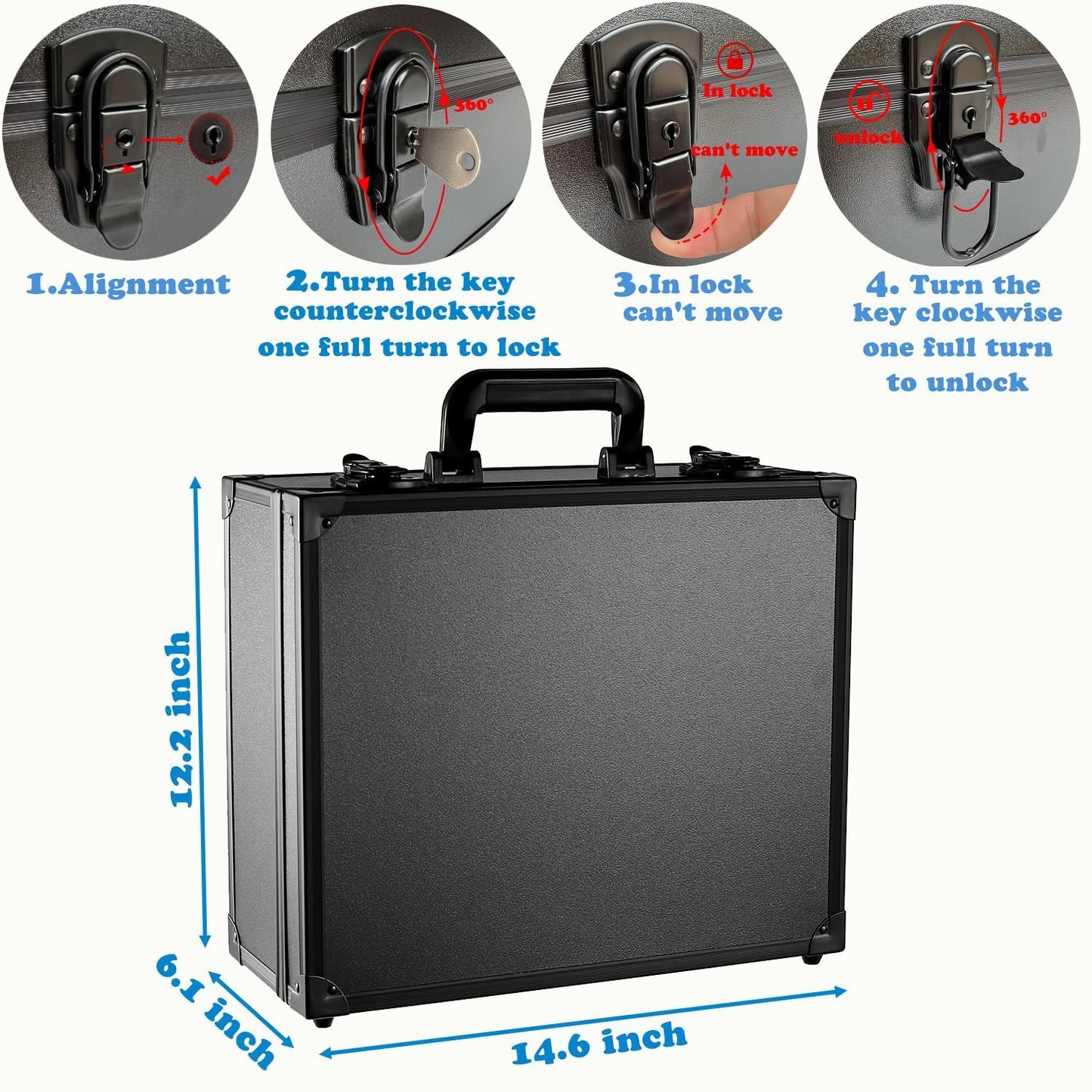 Azamou Toploaders Storage Box for 3" x 4" 35pt Rigid Cards, Trading & Sports Cards, Graded & Rating Cards, with 7 DIY Sponge Partitions (Holds 600+ Toploaders, M600-Black)