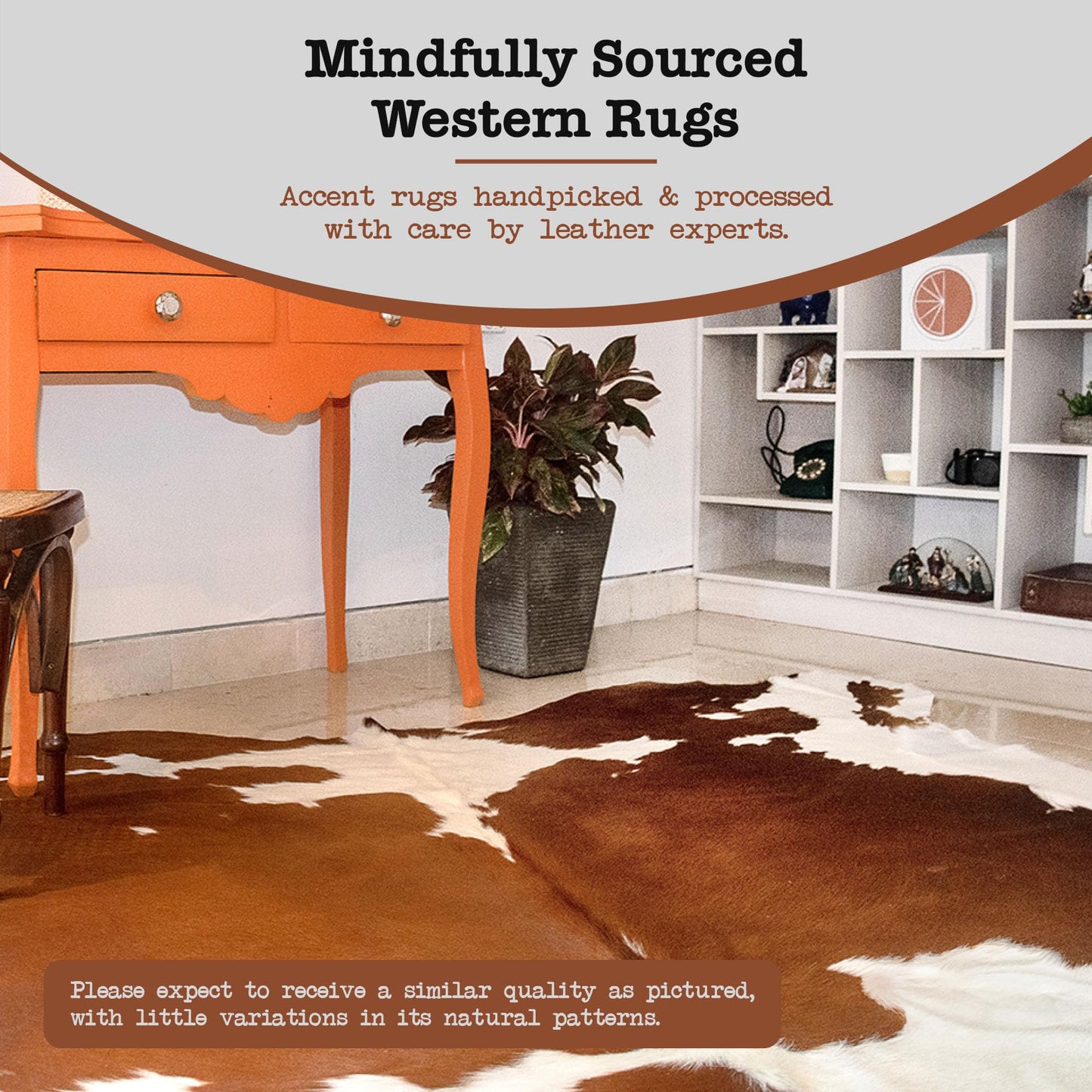 Appaloosa Cowhides Genuine Cowhide Rug - Natural Leather Hide Rugs for Living Room & Area Rug for Bedroom - Real Cowhides Rug for Rustic Home Decor - Authentic Brown & White Cowhide Rugs 6x7-8ft
