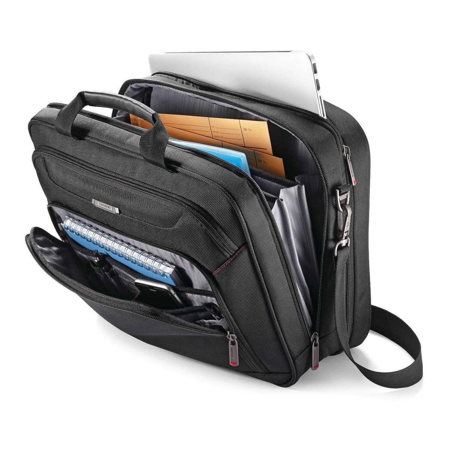 Samsonite Xenon 3.0 Gusset Check-Point Friendly Tech Locker Brief, Black, Double Gusset