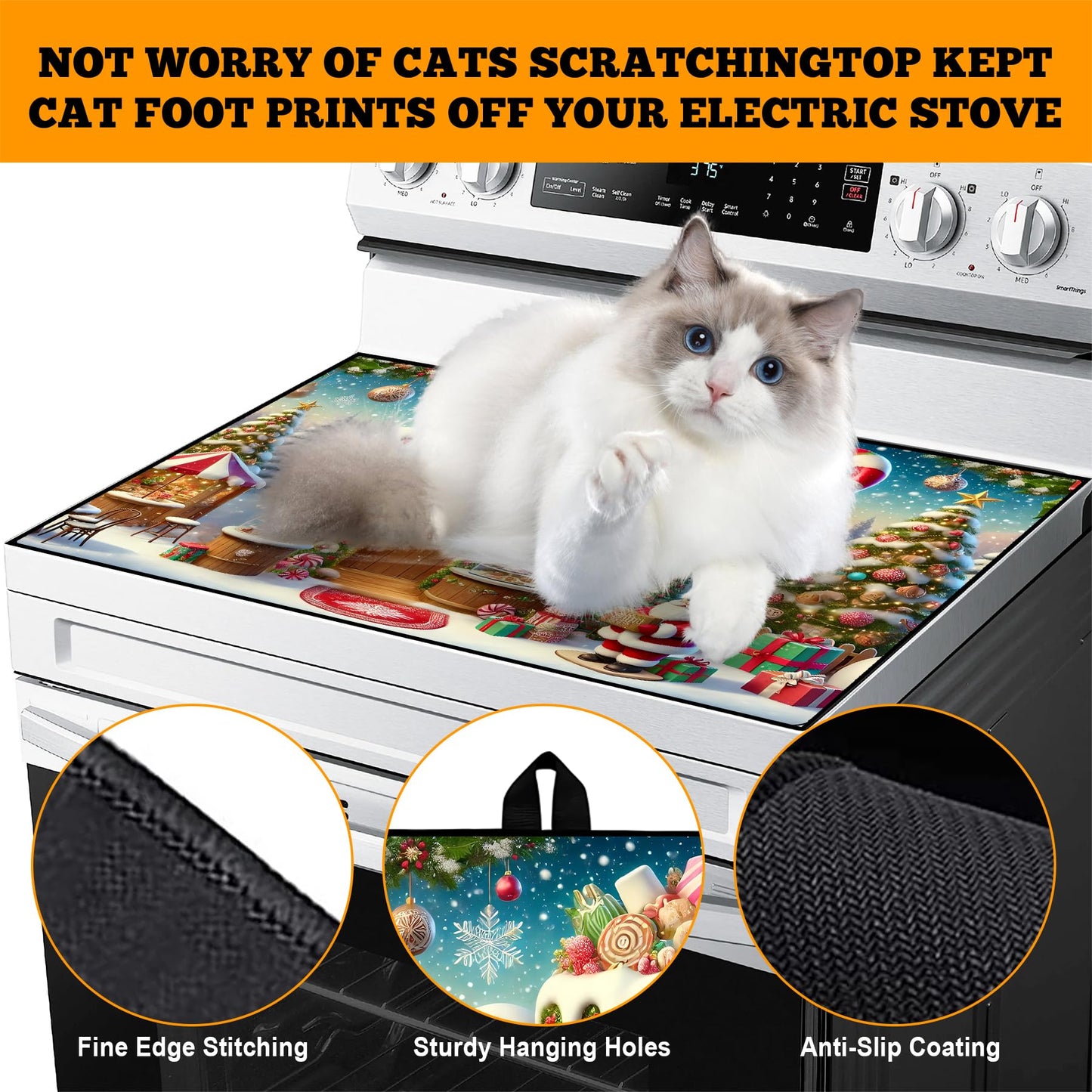 Stove Top Cover for Electric Stove: 28''×20'' Stove Cover Elevate Your Kitchen Reliable Heat Protection,Non-Slip Kitchen Decor (MAI-Z2411224)