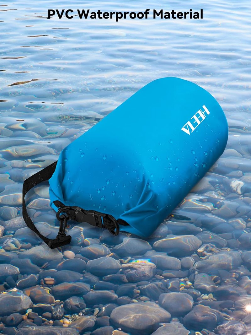 Waterproof Dry Bag - Lightweight Roll Top Storage Backpack with Emergency Whistle | 5L/10L/20L/30L/40L for Travel, Kayaking, Camping
