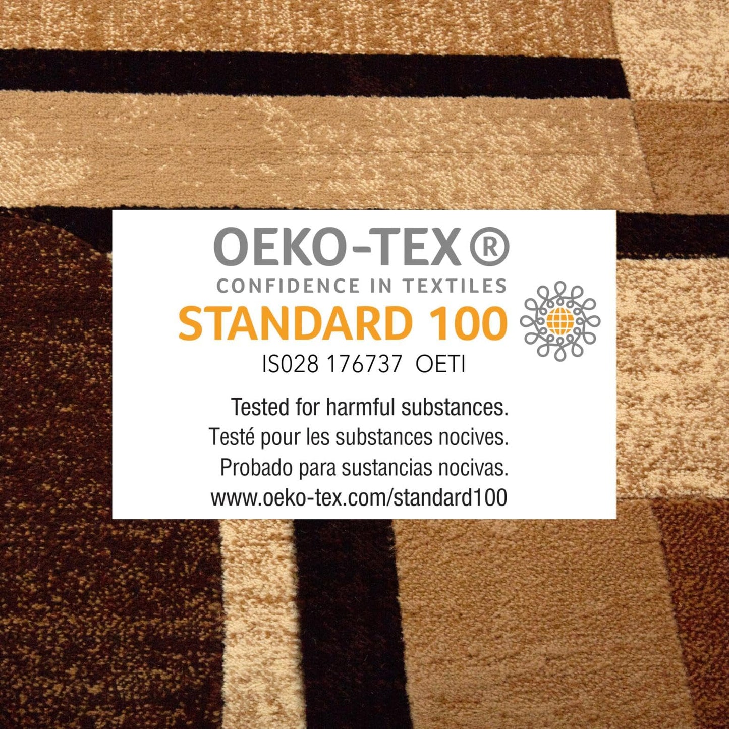 Home Dynamix Tribeca Jasmine Modern Area Rug, Abstract Brown/Beige 3 Piece Set