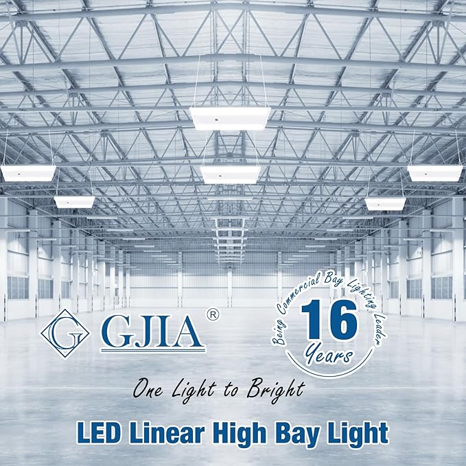 LED Linear High Bay Light 1-Pack, 300W 45000LM 0-10V Dimmable 5000K Daylight, Adjustable High Bay LED Shop Lights Lighting Fixtures for Garage Warehouse Workshop, UL