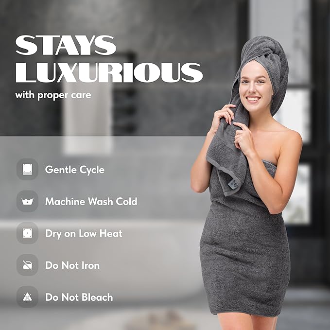 White Classic Wealuxe Grey Towels