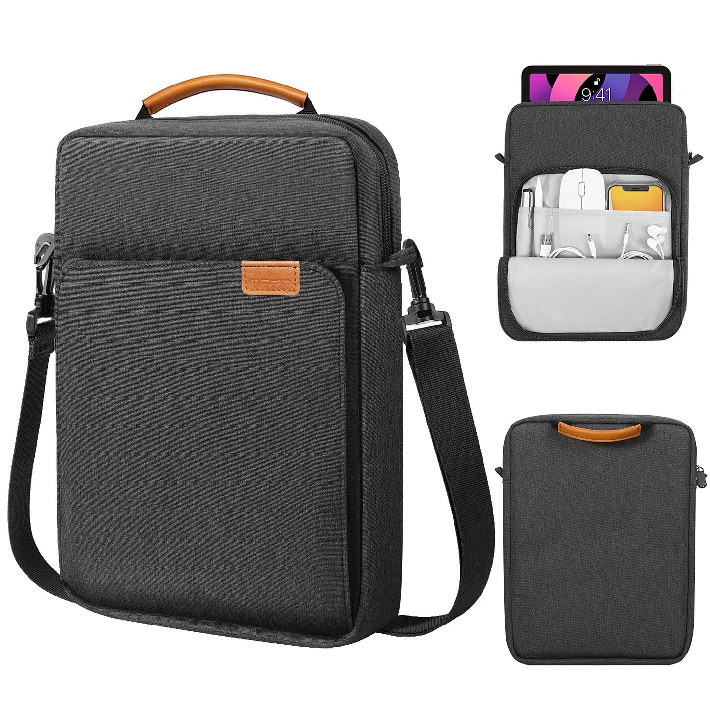 MoKo 15 Inch Laptop Sleeve Bag Fits MacBook Air 15" M2 2023, MacBook Pro 14" M2 2023, Galaxy Tab S9 Utra 14.6" 2023, Handle Carrying Case with Shoulder Strap, Indigo