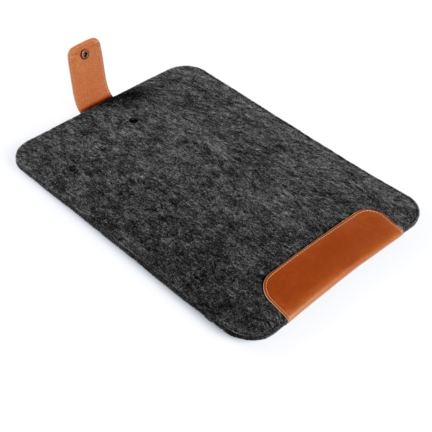 MegaGear 13" Genuine Leather & Fleece Slim MacBook Bag – Stylish & Protective Sleeve for MacBook Pro, MacBook Air, and Laptops