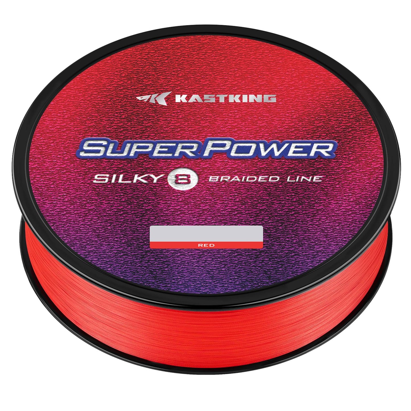 KastKing Superpower Silky8 Braided Fishing Line, Red, 8 Strands, 30 LB, 500 Yds