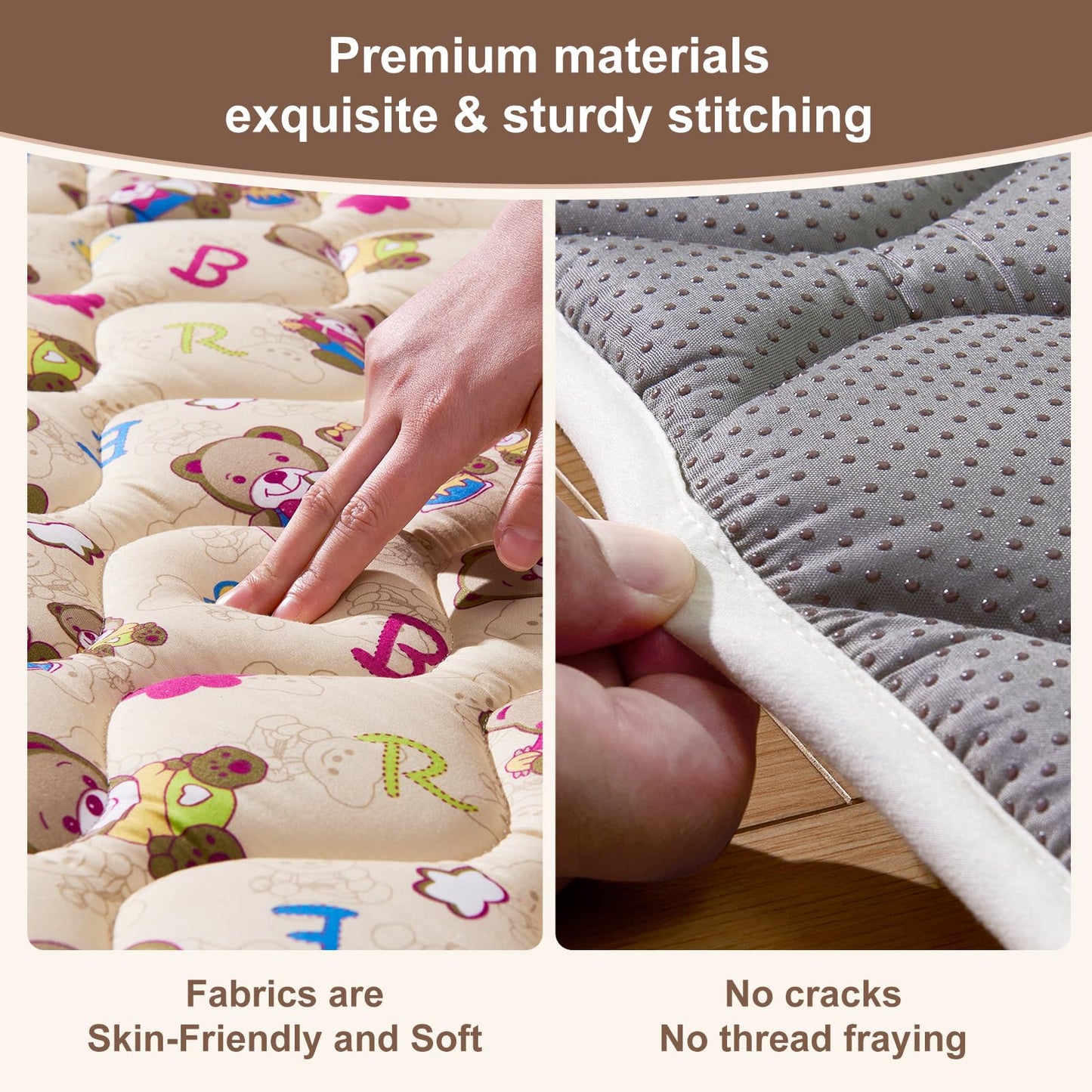 Baby Play Mat - 71" X 59",Premium Thicker Foam One-Piece Machine Washable, Extra Large Anti-Slip Soft Cushioning Foam Playmats for Babies and Toddlers, Foldable Baby Crawling Mat for Playpen