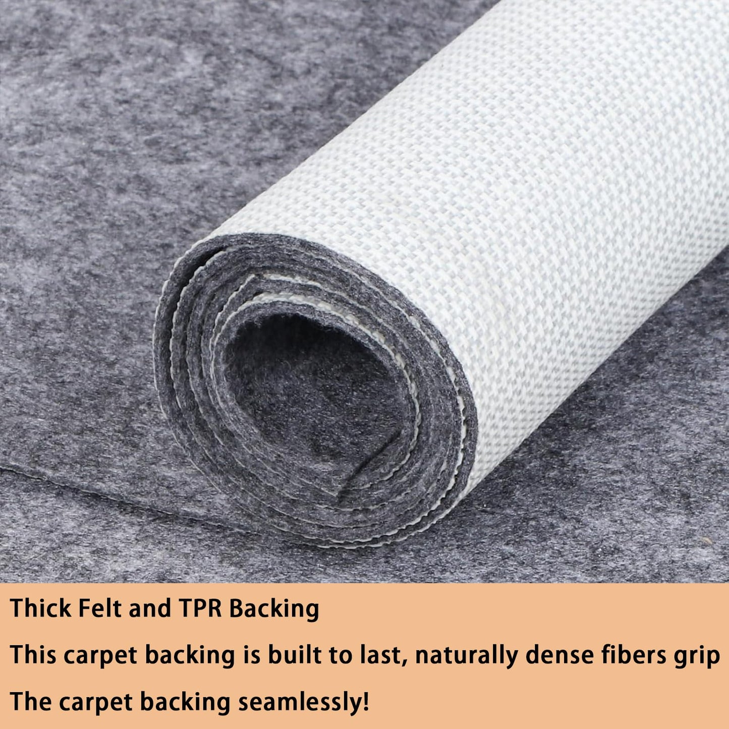 Yxzhyaba 100% Waterproof Rug Pad, 6x9 ft Extra Large Area Rug Non-Slip Carpet Pad, Non-Slip Rug Pads for All Floors and Finishes, Felt Pad for Hardwood Floors, Keeps Carpets in Place Soft and Safe