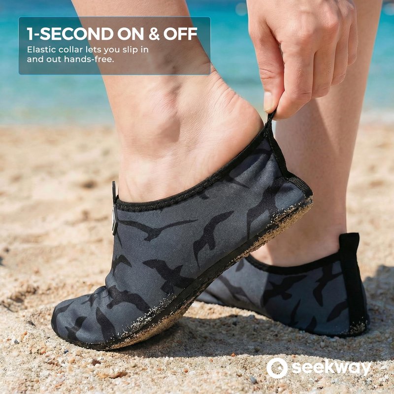 SEEKWAY Water Shoes Barefoot Aqua Socks Quick-Dry Non Slip Shoes for Beach Swim Pool River Boating Surf Women Men Bird SK002(U)