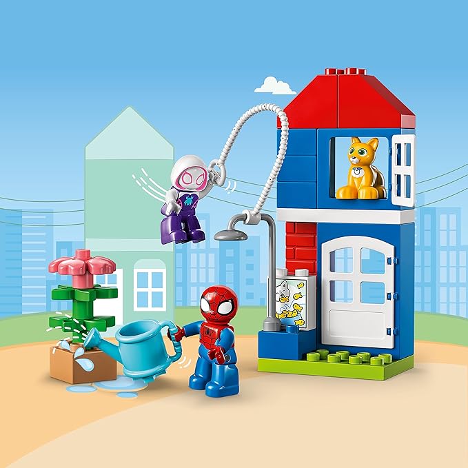 LEGO DUPLO Marvel Spider-Man’s House 10995 Spiderman Toy for Toddlers Boys and Girls Spidey and His Amazing Friends Super Hero Set