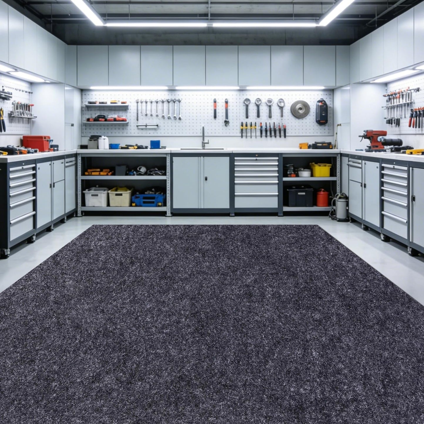 Garage Floor Mat 7.4x17 FT Large Waterproof Oil Spill Mat Non-Slip Backing Paking Mat for Under Car Washable Heavy Duty Floor Protector for Garage, Driveway