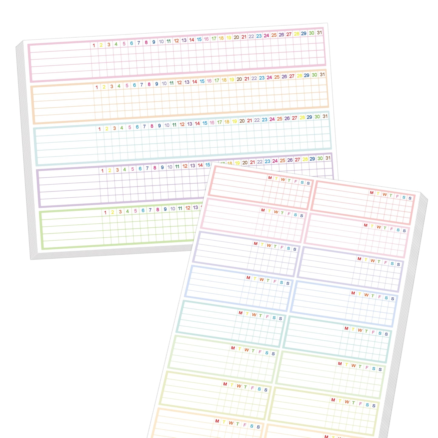 Writable Weekly & Monthly Habit Tracker Stickers,Goals Habits Track Labels for Planners,Scrapbooks,Journa