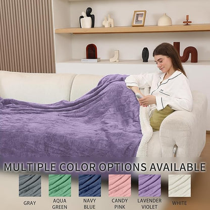 Heated Blanket Electric King Size, Soft Heated Electric Blanket, Machine Washable Heated Blanket with Dual Control 5 Heating Levels & 10 Hours Auto Off, Fast Heating, 100" x 90", Lavender Violet