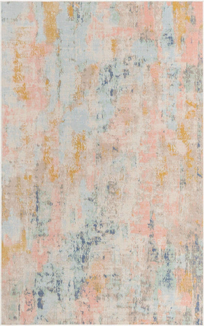 Unique Loom Lotus Collection Area Rug - Royal (5' 3" x 8' Rectangle, Multi/ Ivory)