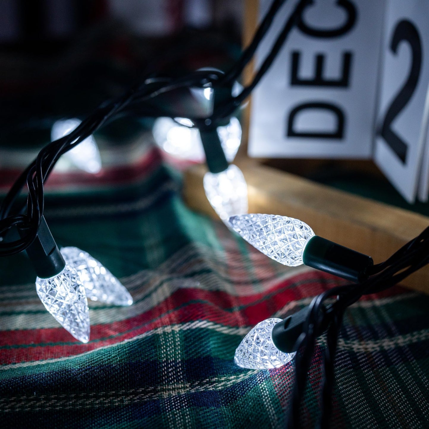 TW SHINE C6 Christmas String Lights, 200 LED 66 FT, 8 Modes, Waterproof, Connectable, White