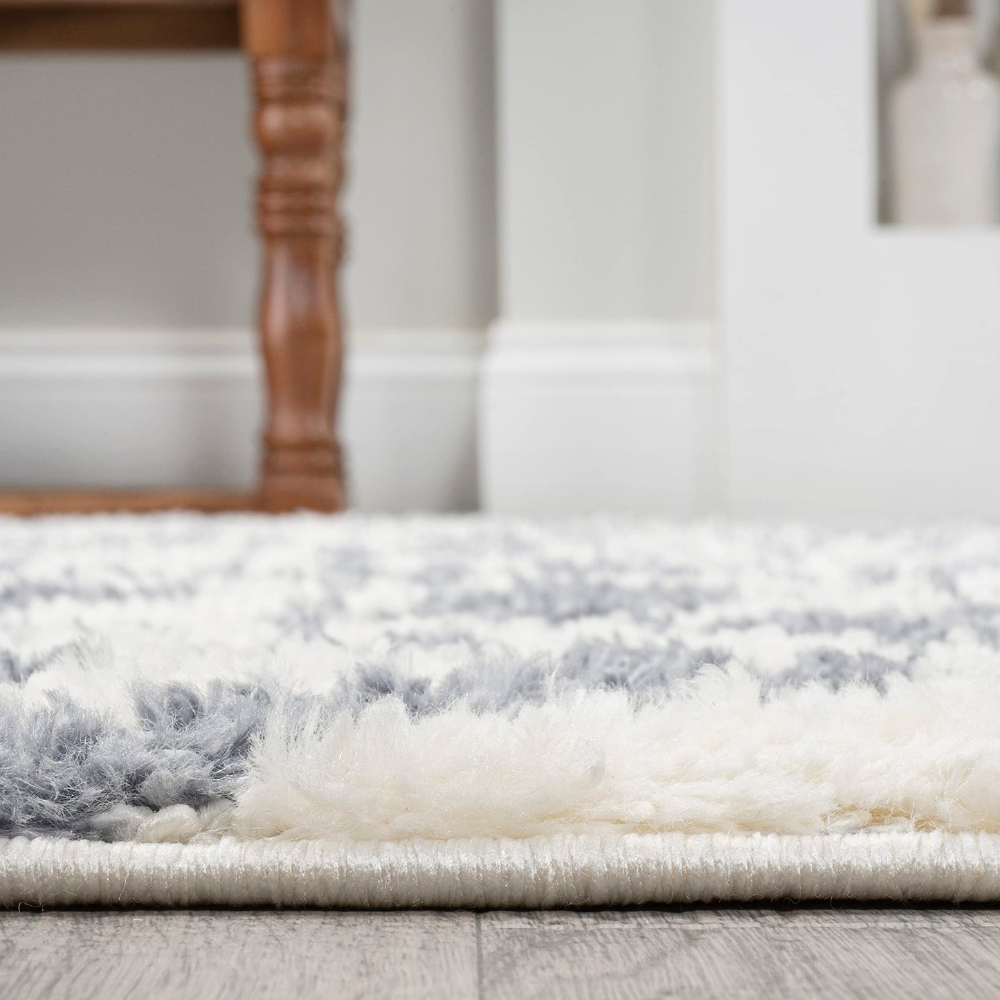 JONATHAN Y Trellis High-Low Cream/Gray Indoor Area Rug 4X6 ft, Astrid Retro for Living Room, Bedroom, Kitchen, Office, Easy-Cleaning, High Traffic, Pet-Friendly, Non-Shedding SNT103B-4