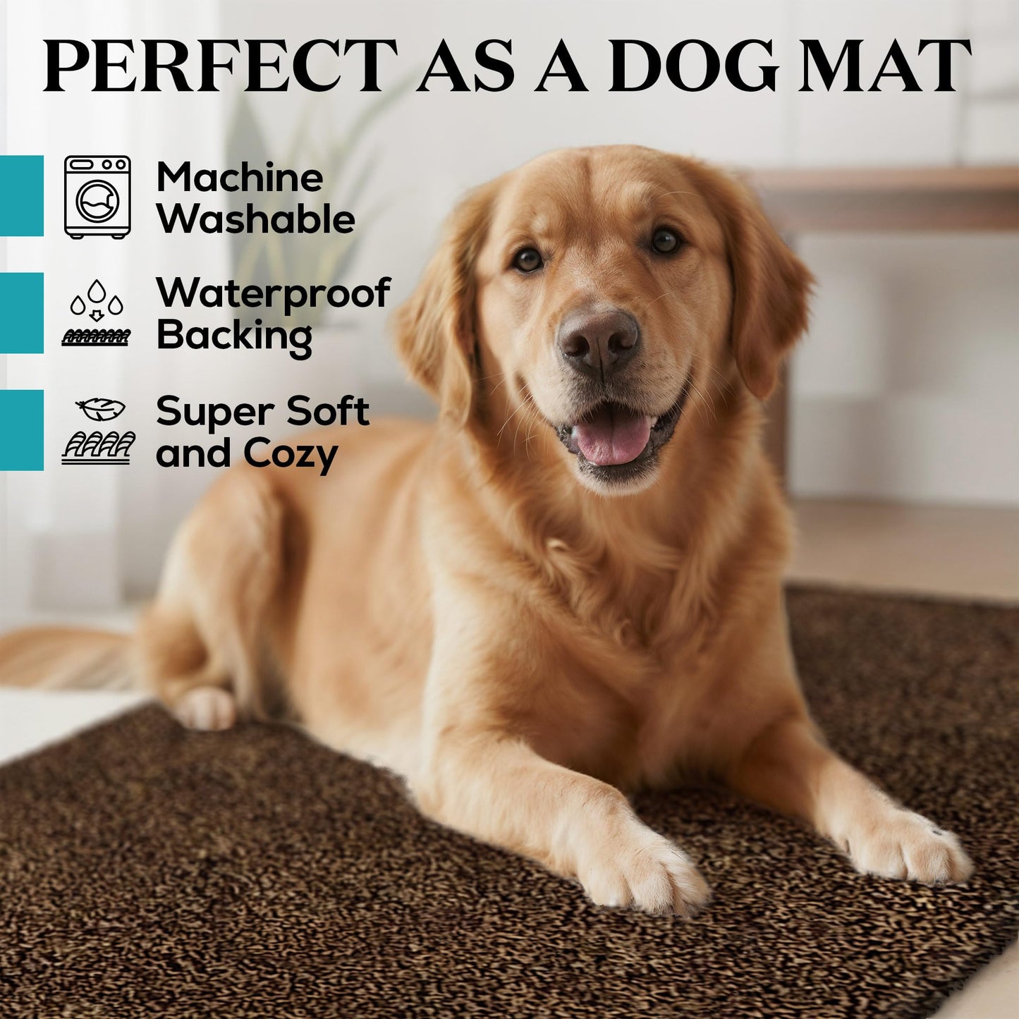 RugMast Premium Microfiber Indoor Door Mat – 20"x30" Washable Entry Mat, Non-Slip, Waterproof Backing, Super Absorbent, Low Profile Entryway Doormat for Indoor Entrance