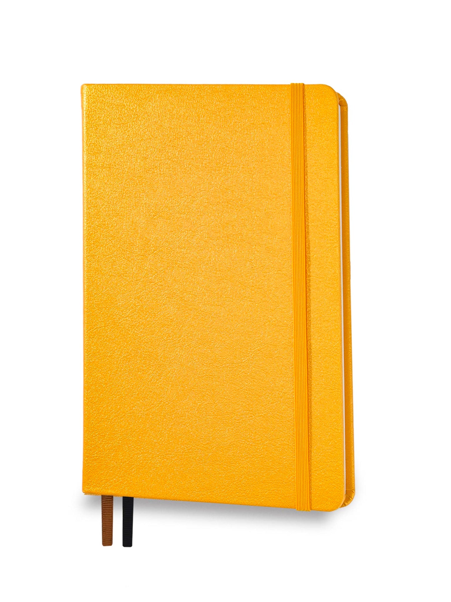 Minimalism Art, Premium Hard Cover Notebook Journal, Classic 5" x 8.3", 122 Numbered Pages, Gusseted Pocket, Ribbon Bookmark, Extra Thick Ink-Proof Paper 120gsm, San Francisco (Dotted, Amber Yellow)