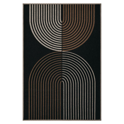 GarveeHome Modern Rainbow Easy Jute 3x5 Patio Rug, Washable Rugs for Entryway Farmhouse Non Slip Indoor Door Mat Carpet for Entry Mudroom Porch Decor