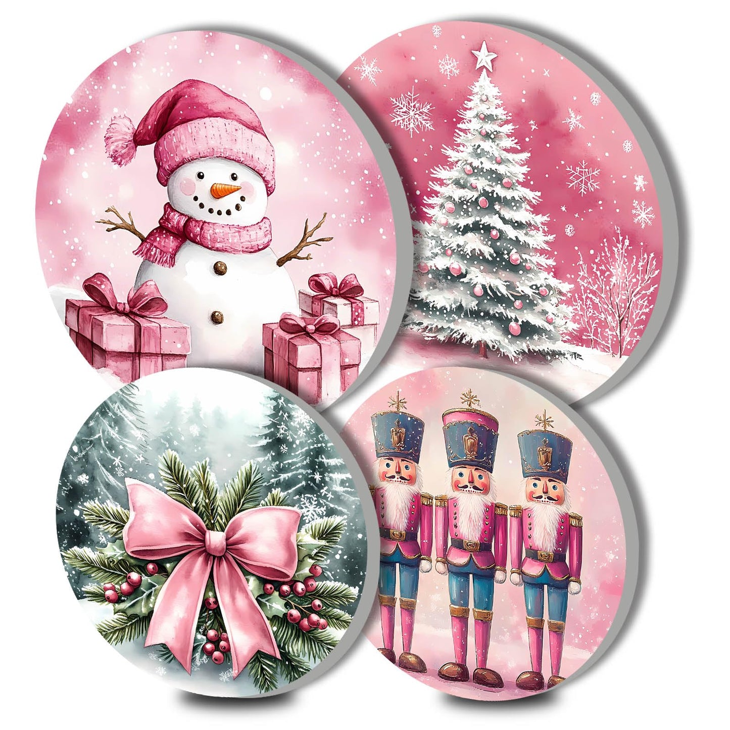 Tucocoo Christmas Snowman Stove Burner Covers,8＆10 Inches Stove Top Covers Electric Stove 4 Pcs Metal Stove Cover Gas Stove Top Covers,Home Kitchen Cooktop Decorative