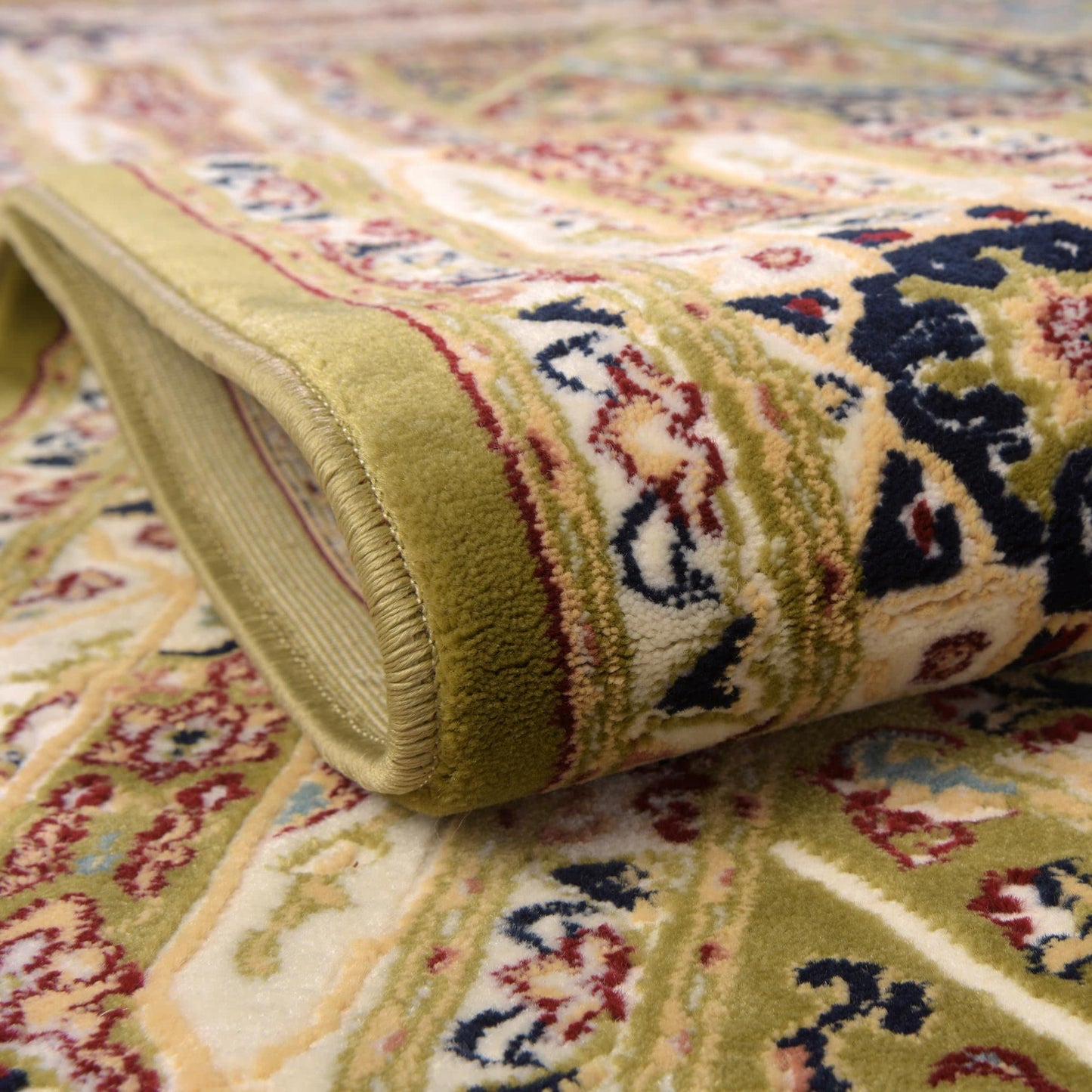 Unique Loom Narenj Collection Area Rug - Adams (3' x 13' 1" Runner Green/Beige)