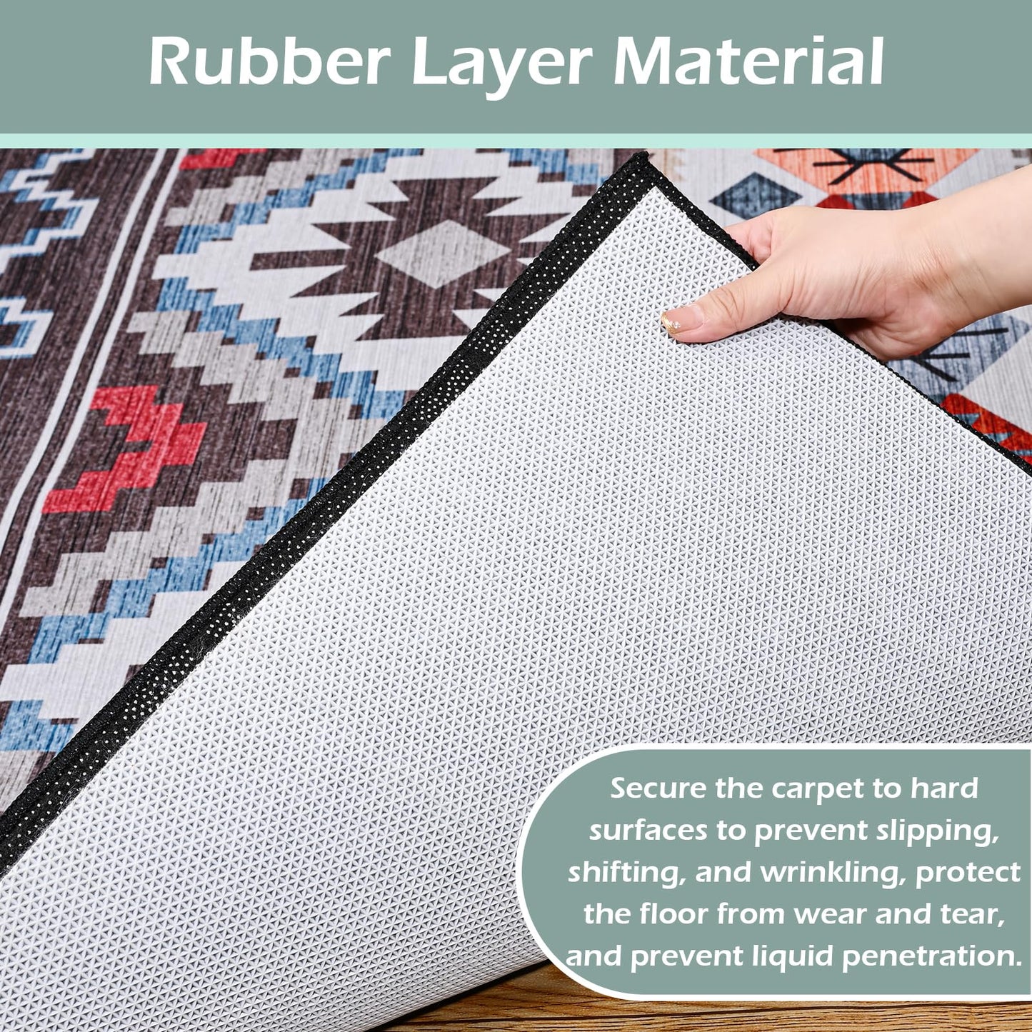 Non-Slip Rug Pads,5x7ft Waterproof Rug Pad,Carpet Pad for Hardwood,Tile,All Floors – Floor Protection,Cushioning, Anti-Slip Grip