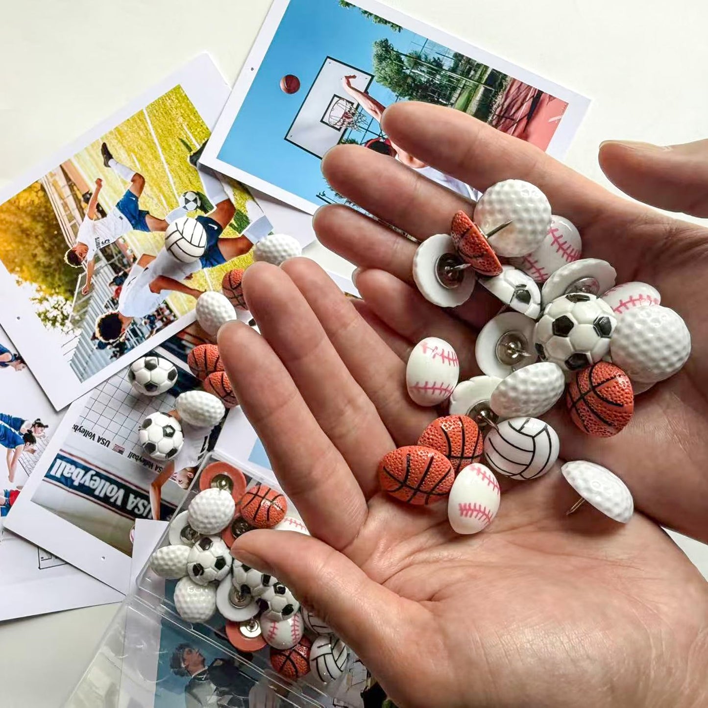 Push Pins for Wall,25Pcs Sports Decorative Push Pins, Thumb Tacks for Bulletin Board, Photos Wall & Maps, Desk Decor for School Offices (Golf)