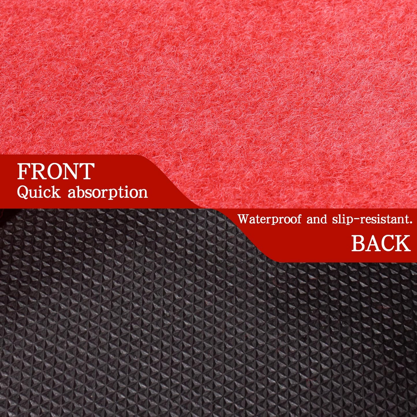 Red Carpet Runner 3x15 Feet, Non-Slip Waterproof Aisle Rug with Rubber Backing, Rolled Shipping, No Creases, Perfect for Weddings, Parties, Events, Banquets & Hollywood Runway