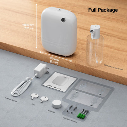 Airversa Smart Scent Air Machine with 400mL Capacity Up to 2000 sq.ft. Waterless Essential Oil Diffuser for Home and Commercial Use, Aromatherapy Scent Diffuser for Large Rooms, ANW-Black
