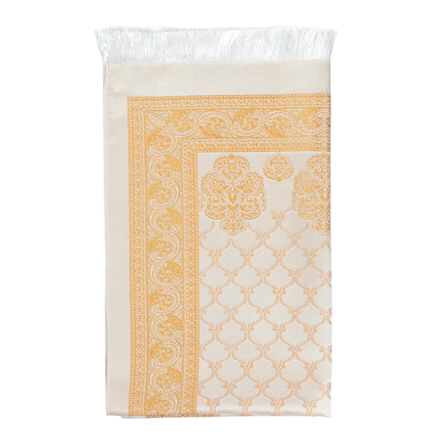 Prayer Rug Muslim Prayer Mat for Kids Men Women - Soft Thin Prayer Carpet Mats Islam for Eid Travel Ramadan, Mubarak Islamic Gifts (Champagne)