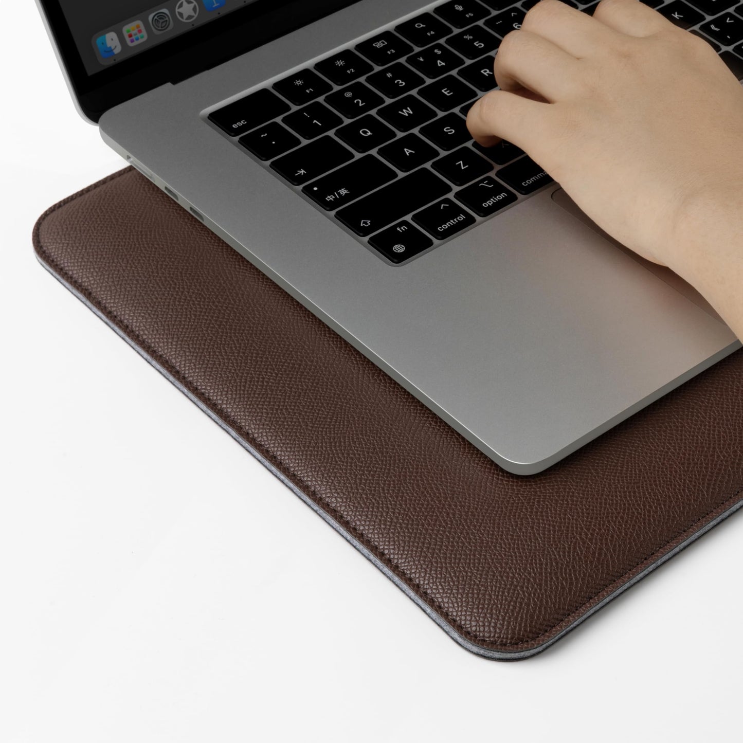 Comfyable Laptop Sleeve 15 Inch Precisely Compatible with MacBook Air 15" M5 M4 M3 M2 2026, Faux Leather Cover Case, Coffee