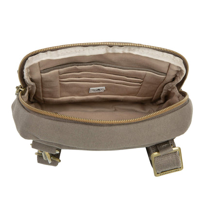 Travelon Unisex Adults Anti-theft Courier Small N/S Slim Tote, Stone Gray