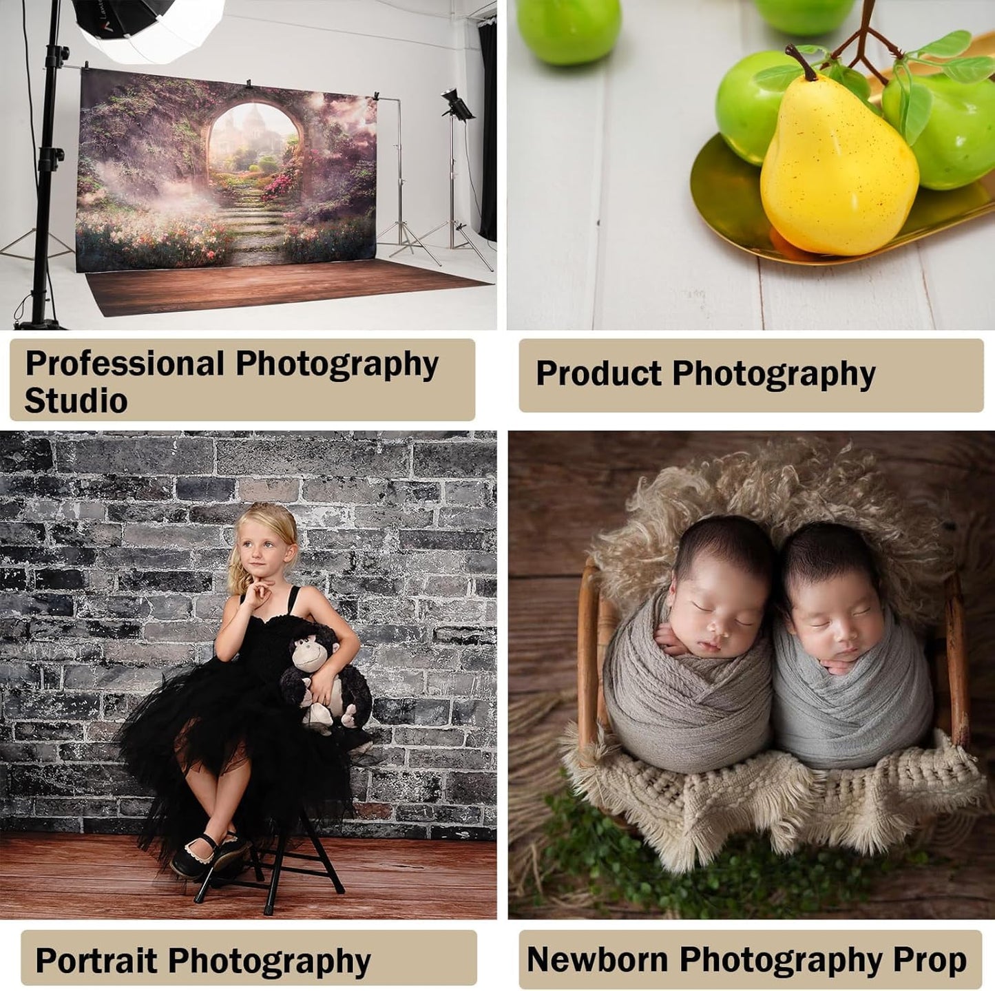 Kate Photography Floor Mats Heavy Duty Dark Brown Rubber Floor Mat for Photography Studio, Non-Slip Waterproof Standing Mat for Video Editing, Cushioned Flooring for Indoor Shooting 5x4FT