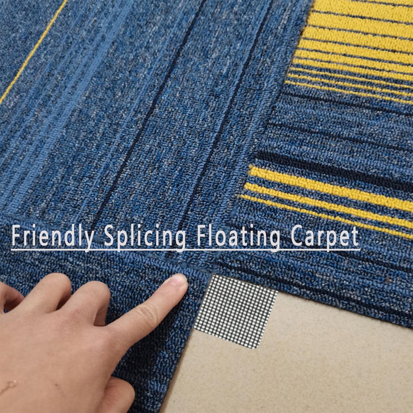 Carpet Tile Tape, 4" x 4"Carpet Square Adhesives Tabs That Creates a Floating Floor 420 tabs per Pack