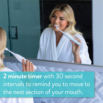 Tao Clean UV Sanitizing Sonic Toothbrush and Cleaning Station, Electric Toothbrush, Dual Speed Setting, White