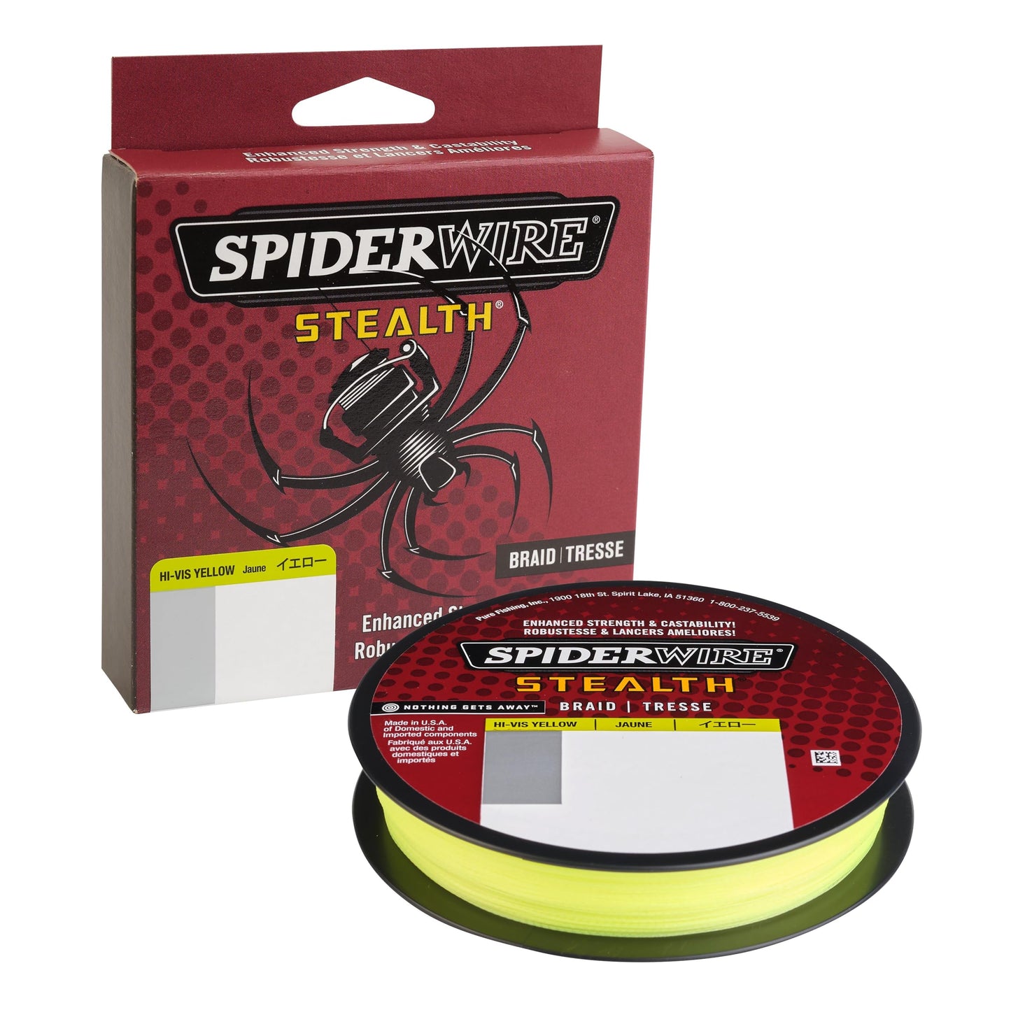SPIDERWIRE SCS10Y-125 Stealth, 125-Yard/10-Pound, Hi-Vis Yellow