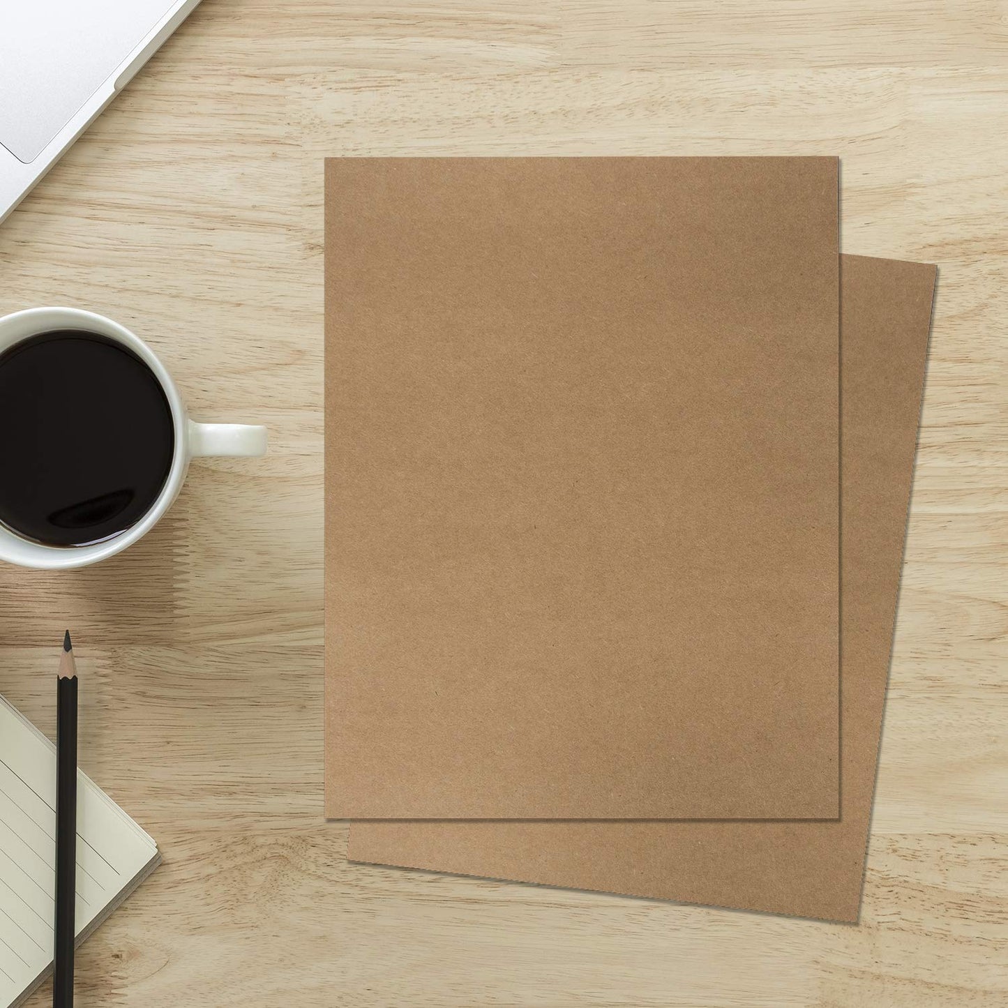 120 Pack Kraft Paper - Brown Stationery Paper- Brown Craft Paper for Arts and Craft, Drawing, D.I.Y. Projects - Letter Size Kraft Paper - Laser & Inkjet Printer Compatible - 8.5 x 11 Inches