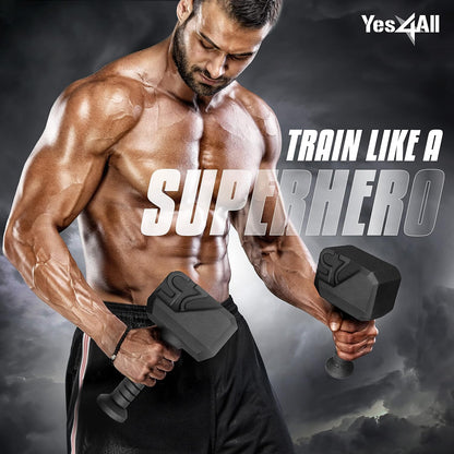 Yes4All Kettlebell Special Shape, Upgraded &Multifunctional for Advanced Training, Solid Cast Iron Powder Coated, Anti Slip Handle Strength Training Equipment
