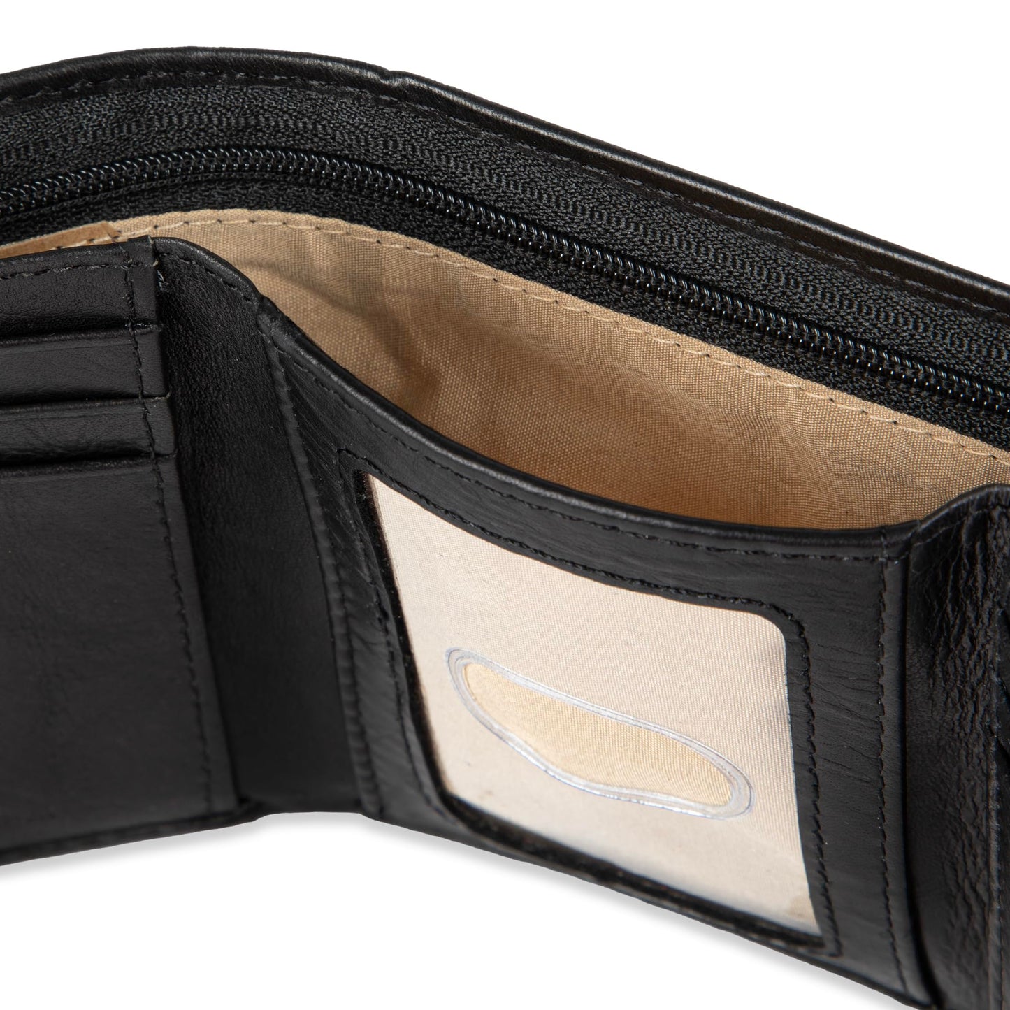 Dockers Men's Coated LeatherExtra Capacity Trifold Wallet, Rfid-blocking, Black, One Size