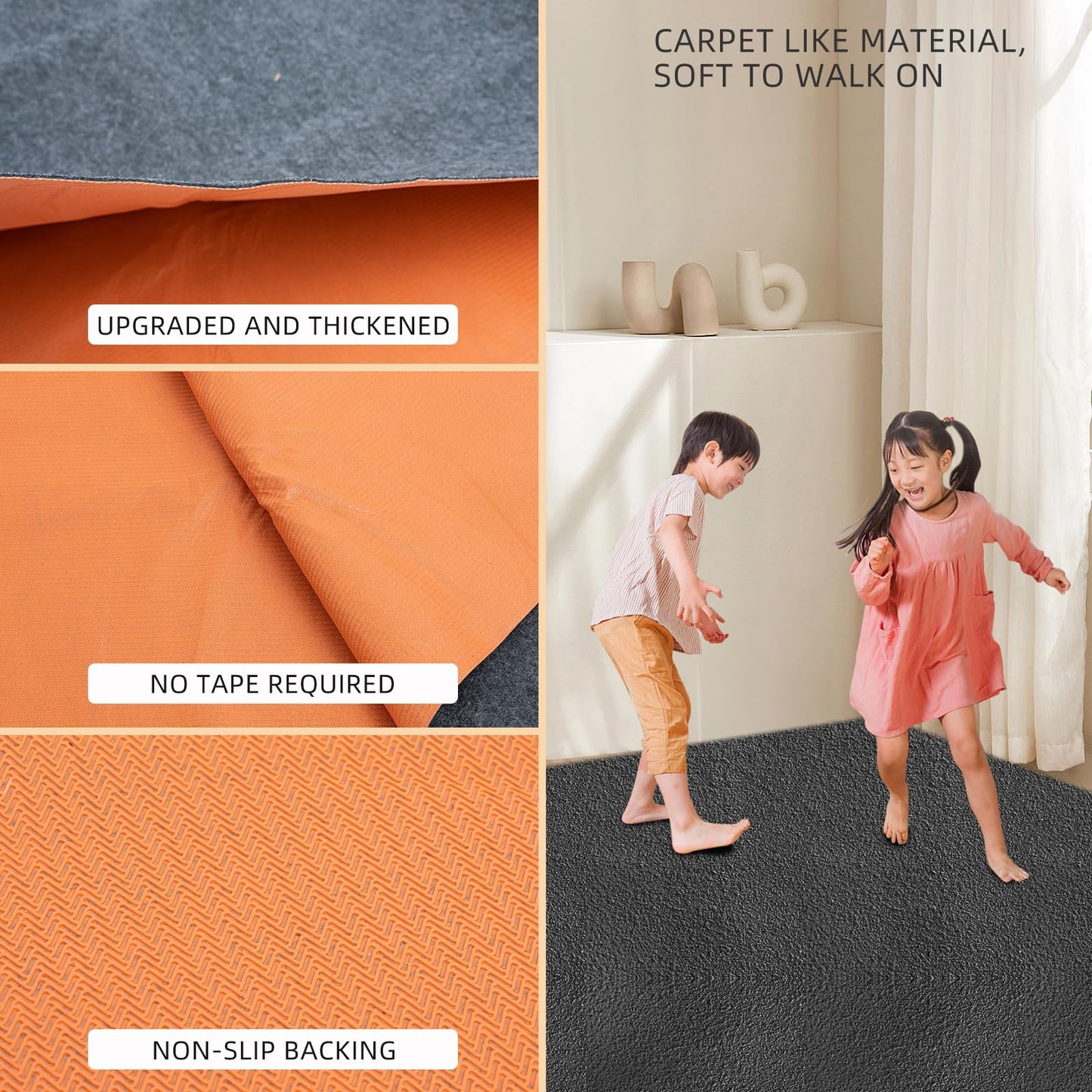 LMRSTOO Garage mats for Floor Upgraded, 17 x 7.4 Ft, Garage Floor mats for Under car, Oil Spill mat, Absorb Oil Quickly，Reusable, Protects Floor 3mm TPR Non-Slip Thickening