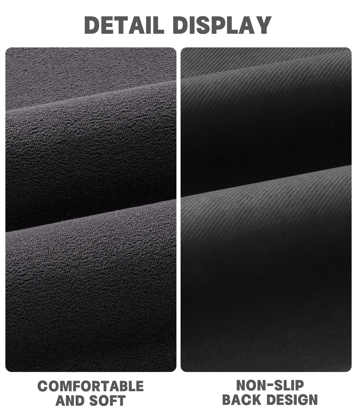 YIHOUSE Bathroom Rug Sets 2 Piece, Ultra Thin Bath Mat Fit Under Door, Absorbent Quick Dry Bath Mat for Bathroom Non Slip Machine Washable Floor Mat (Dark Grey, 2 Piece)