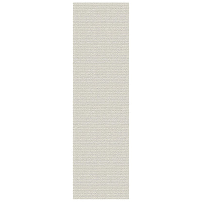 EARTHALL Woven Runner Rug 2x8 Ft Washable Runners for Hallways Cotton Rubber Backed Kitchen Runner Braided Indoor Floor Carpet Runners for Entryway, Hallway, Kitchen, Bedroom, Cream/Grayish