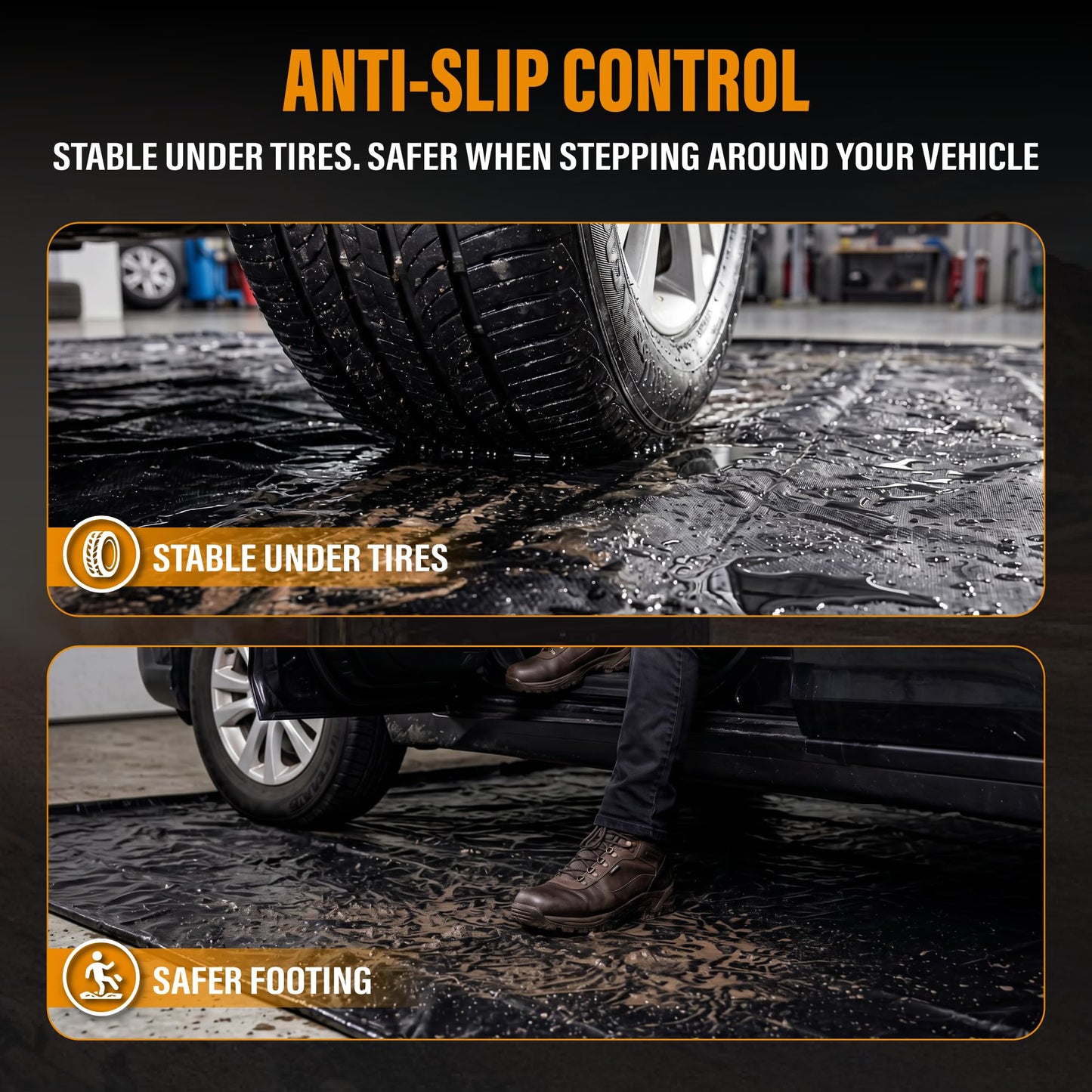 Aegis Mats 7'9" x 18' Garage Floor Mat, Non-Slip Containment Mat