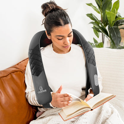 COMFIER Shiatsu Neck and Shoulder Massager,Gifts for Mom Dad,Deep Kneading Massage Pillow with Heat, Back Massager, Pillow Massage, Black