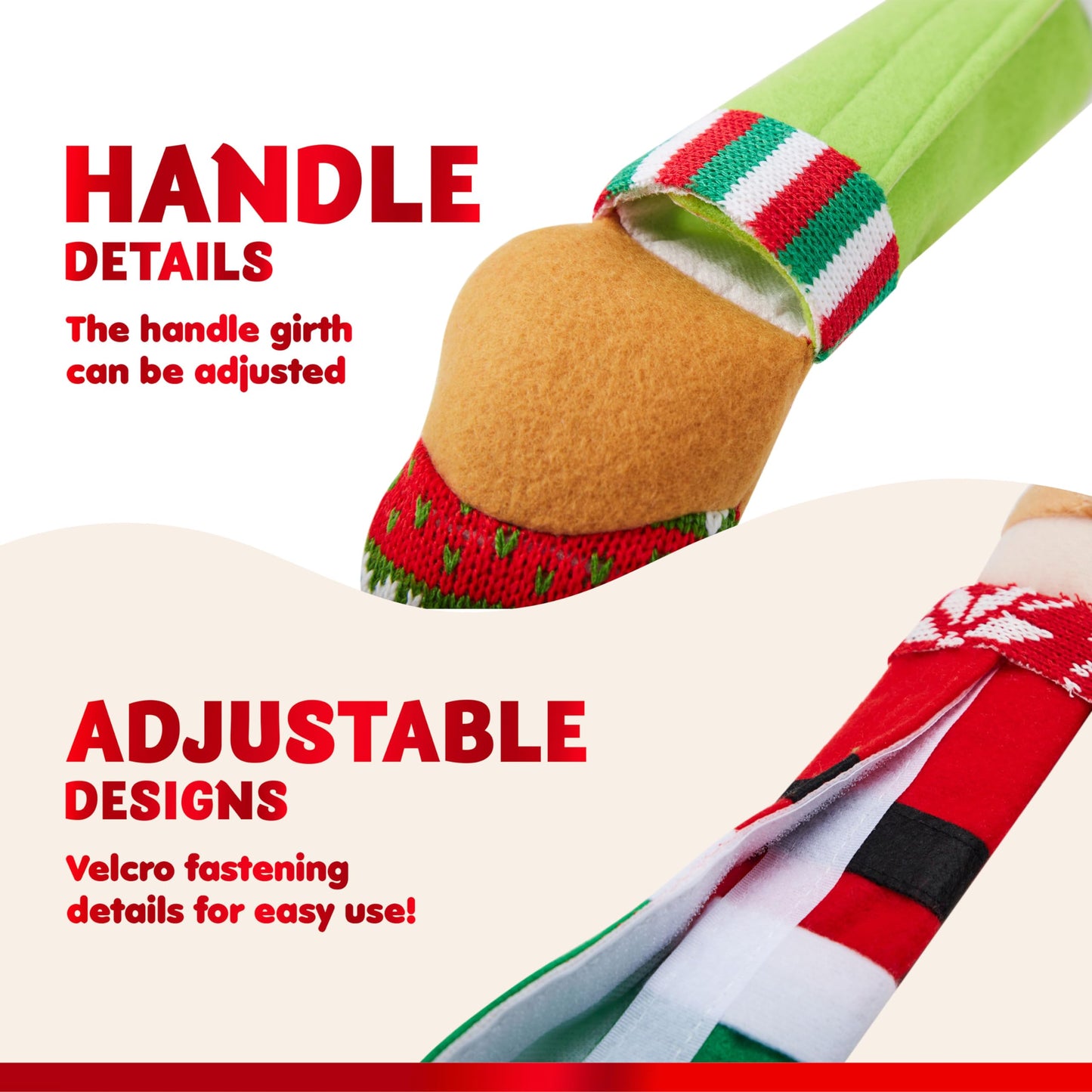 JOYIN 5 Pieces Christmas Kitchen Appliance Handle Covers for Kitchen Refrigerator Microwave Oven Dishwasher Decoration, Xmas Indoor Décor, Party Favor Supplies.