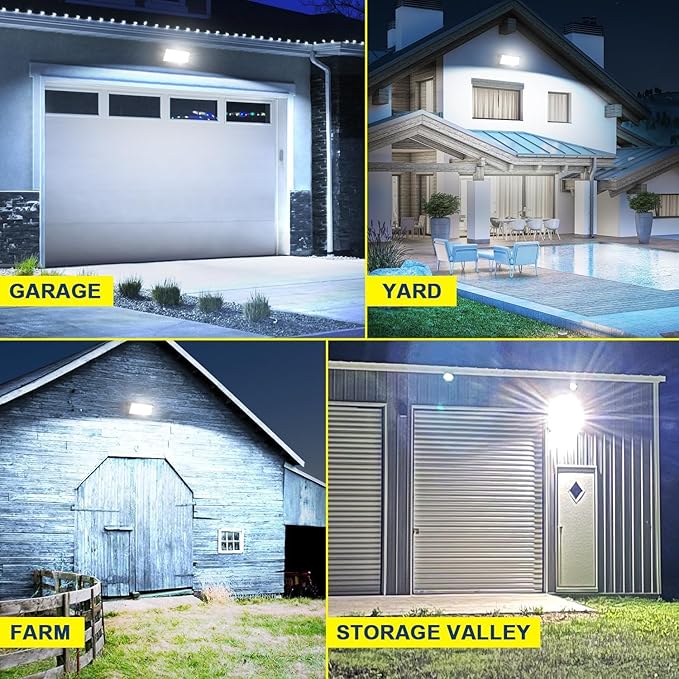 ledmo 120W LED Wall Pack Light, 15840LM Super Bright Commercial Outdoor Floodlight, 5000K IP65 Waterproof Wallpack Business Security Lighting for Yard Barn Building 4 Pack